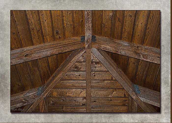 Wood Greeting Card featuring the photograph Beams 2 by WB Johnston