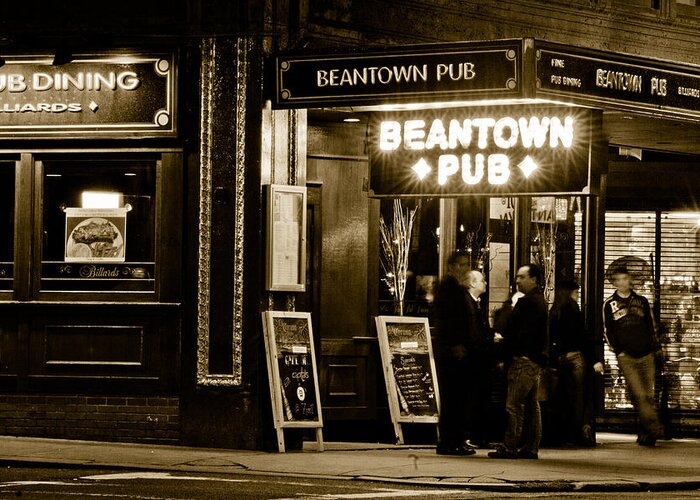 Boston Greeting Card featuring the photograph Beantown Pub by John McGraw
