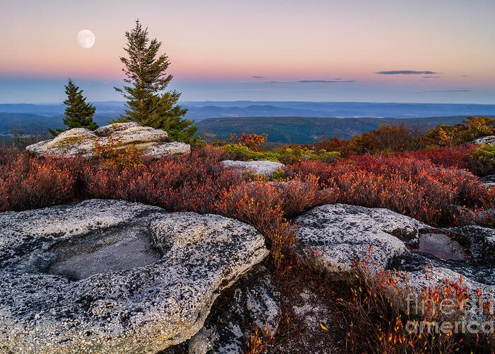 Bear Rocks Greeting Card featuring the photograph Autums Eve by Anthony Heflin