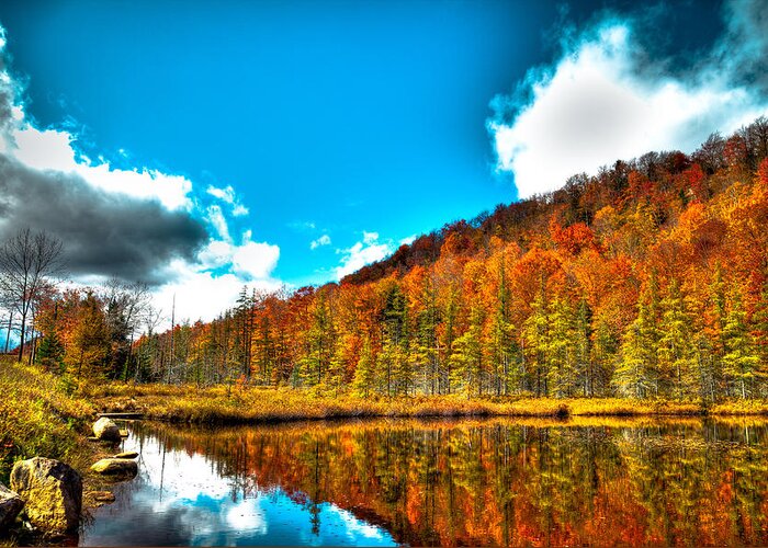 Adirondack's Greeting Card featuring the photograph Beautiful Bald Mountain Pond by David Patterson