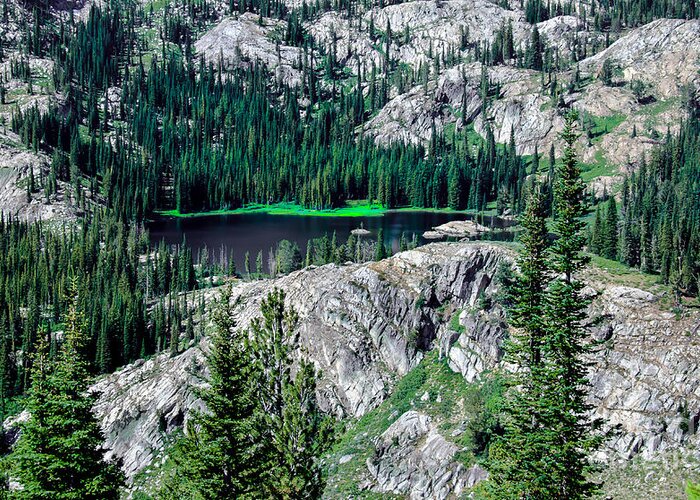 High Mountain Lake Greeting Card featuring the photograph Beautiful Blue Lake by Robert Bales