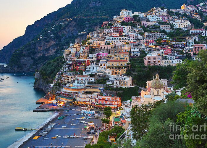 Amalfi Greeting Card featuring the photograph Beauty of the Amalfi Coast by Leslie Leda