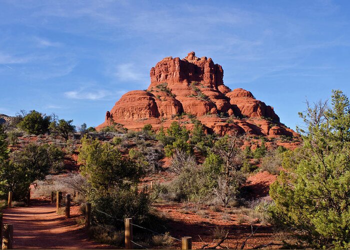 Arizona Greeting Card featuring the photograph Bell Rock South Of Sedona Az by Jan and Stoney Edwards