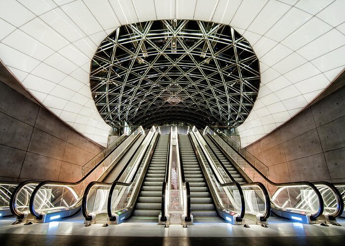 Underground Greeting Card featuring the photograph Below The Concrete Surface by Jacek Oleksinski
