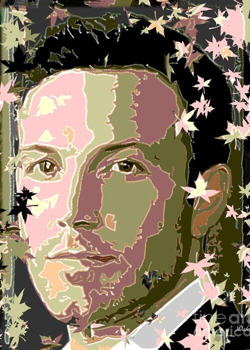 Star Greeting Card featuring the digital art Ben Affleck by Keith Ryan