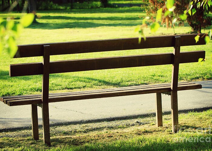 Bench Greeting Card featuring the photograph Bench by Dan Radi
