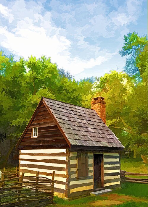  Greeting Card featuring the photograph Benjamin Banneker Cabin by Dana Sohr