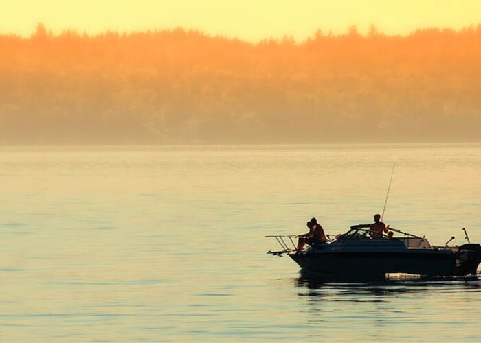 Puget Sound Greeting Card featuring the photograph Best Night On The Water by Joe Ownbey