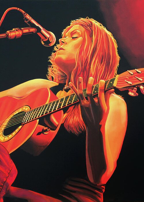 Beth Hart Greeting Card featuring the painting Beth Hart by Paul Meijering