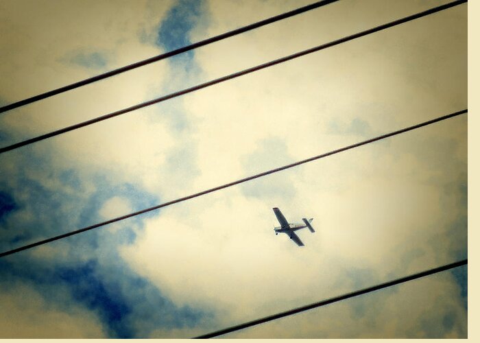 Planes Greeting Card featuring the photograph Between the Lines Lomo by Tony Grider