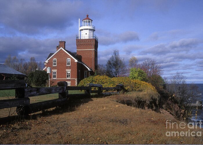 Big Greeting Card featuring the photograph Big Bay Point Lighthouse - FS000622 by Daniel Dempster