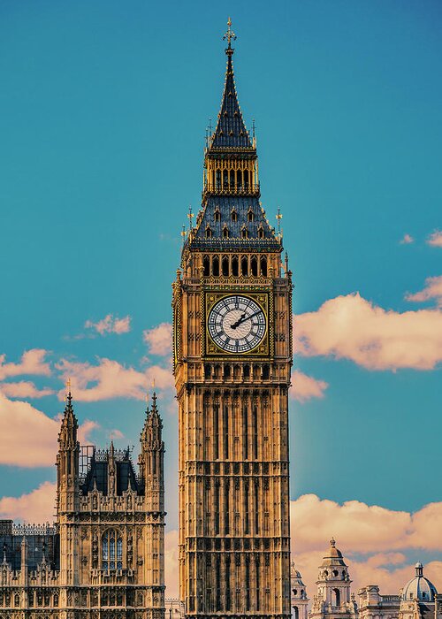 Tranquility Greeting Card featuring the photograph Big Ben Against A Late Afternoon Sky by Doug Armand
