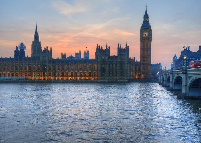 London Greeting Card featuring the photograph Big Ben and Parliament by Matthew Gibson