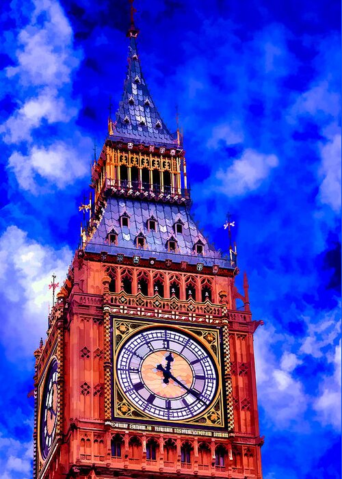 Britain Greeting Card featuring the digital art Big Ben by Ray Shiu