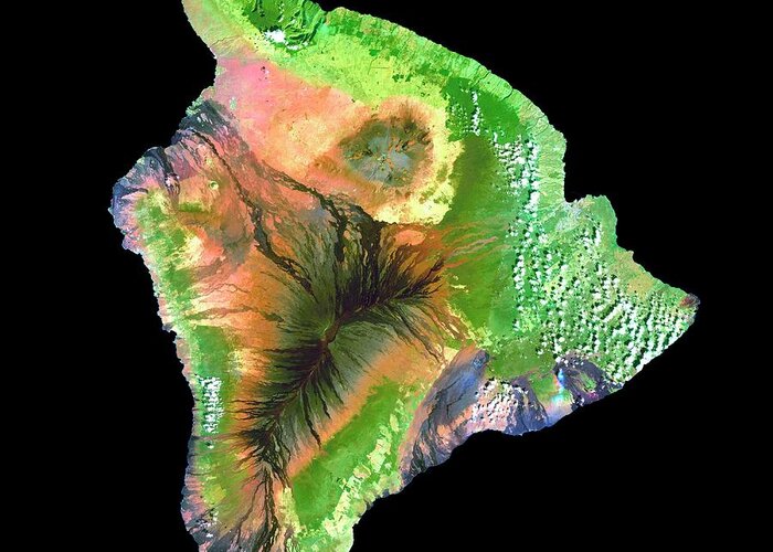 Hawaii Greeting Card featuring the photograph Big Island by Nasa/science Photo Library