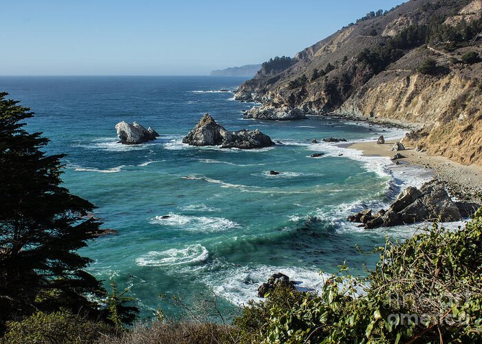 Big Sur Greeting Card featuring the photograph Big Sur Coast From Julia Pfeiffer Burns by Suzanne Luft