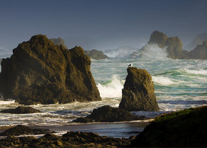 Seascape Art Greeting Card featuring the photograph Big Sur Kind Of Morning by Kandy Hurley