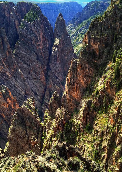 Black Canyon Of The Gunnison Greeting Card featuring the photograph Black Canyon of the Gunnison National Park I by Roger Passman