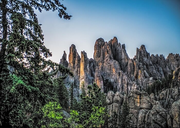 Mountain Greeting Card featuring the photograph Black Hills Needles by Paul Freidlund