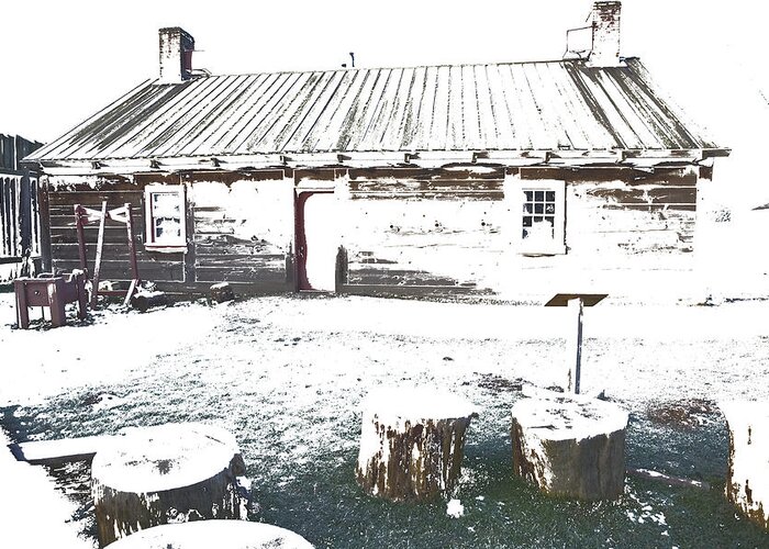 Selective Color Greeting Card featuring the photograph Blacksmith Shop by Rich Collins