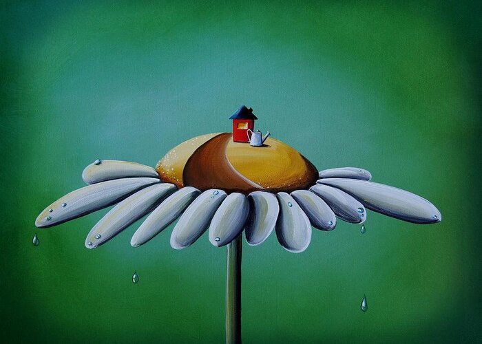 Daisy Greeting Card featuring the painting Bloom Where You Are Planted by Cindy Thornton
