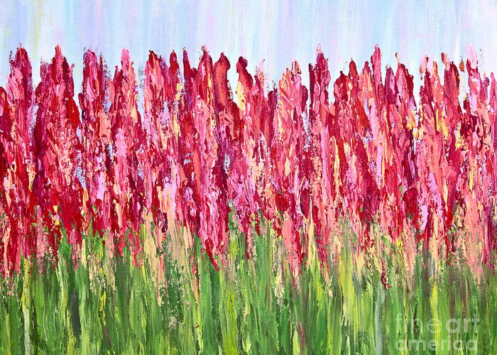 Art Greeting Card featuring the painting Blooming Beauties by Pattie Calfy