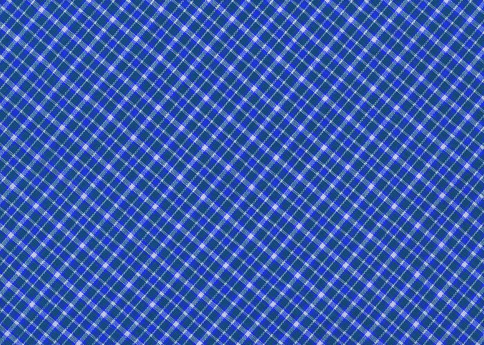 Pattern Greeting Card featuring the photograph Blue And White Diagonal Plaid Pattern Cloth Background by Keith Webber Jr
