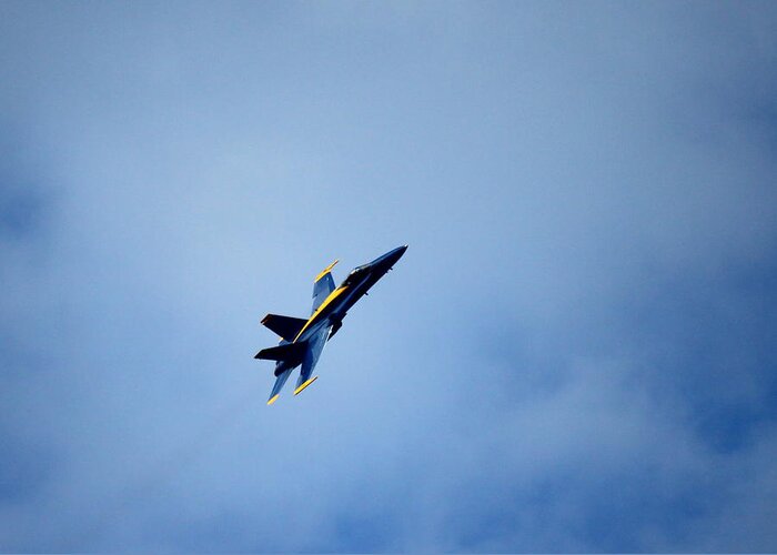 F16 Greeting Card featuring the photograph Blue Angel by Saya Studios