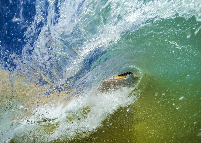 Wave Greeting Card featuring the photograph Blue Crush by Brad Scott