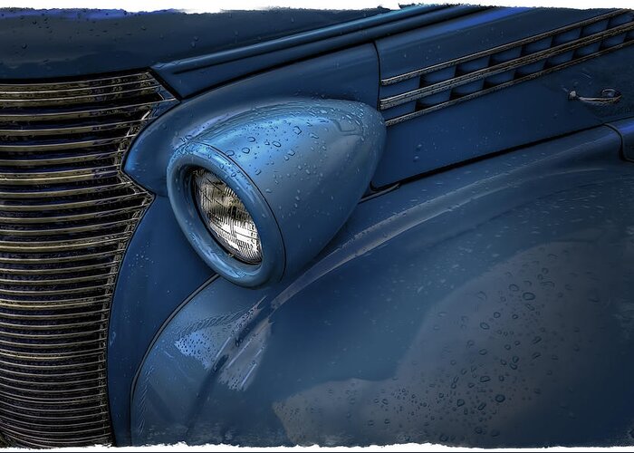 Chev Greeting Card featuring the photograph Blue Light by Jerry Golab