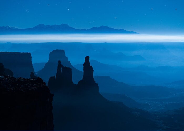 Utah Greeting Card featuring the photograph Blue Moon Mesa by Dustin LeFevre