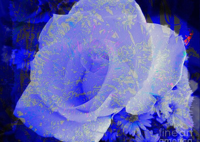 Kathie Chicoine Greeting Card featuring the photograph Blue Rose by Kathie Chicoine