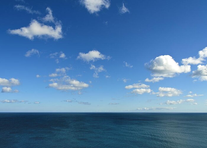 Ocean Greeting Card featuring the photograph Blue Sky Over The Ocean by Chevy Fleet