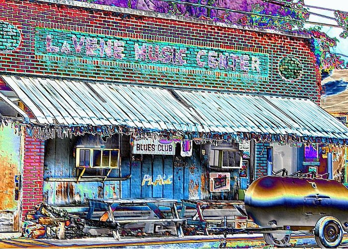 Blues Greeting Card featuring the photograph Blues Club in Clarksdale by Karen Wagner