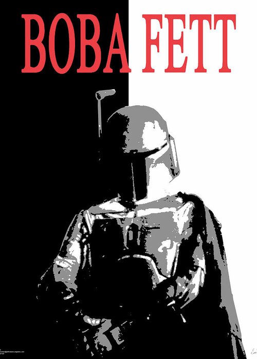 Boba Greeting Card featuring the digital art Boba Fett- Gangster by Dale Loos Jr