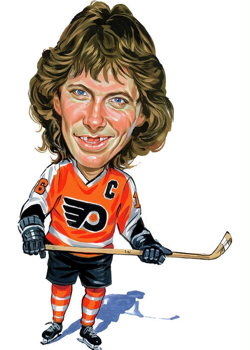 Bobby Clarke Greeting Card featuring the painting Bobby Clarke by Art 