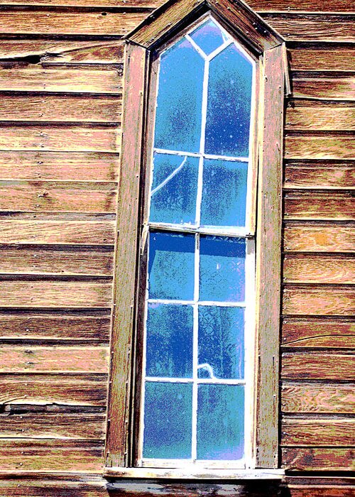 Bodie State Park Greeting Card featuring the photograph Bodie Church Window by Mary Bedy