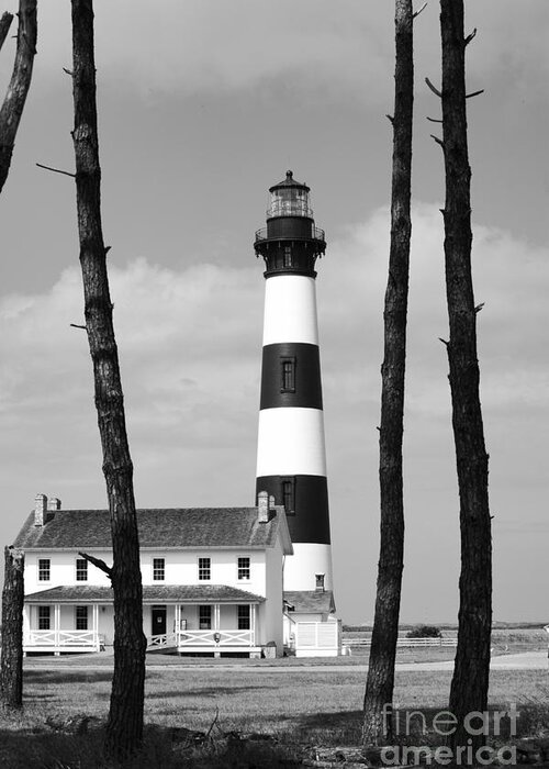 Bodie Island Greeting Card featuring the photograph Bodie Island Lighthouse in the Outer Banks by William Kuta