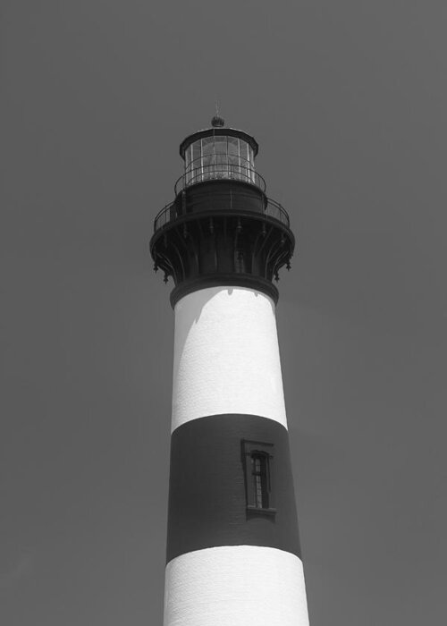 Lighthouse Greeting Card featuring the photograph Bodie Lighthouse Black and White by Cathy Lindsey