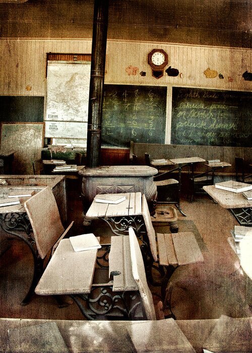 Bodie Greeting Card featuring the photograph Bodie School Room by Lana Trussell
