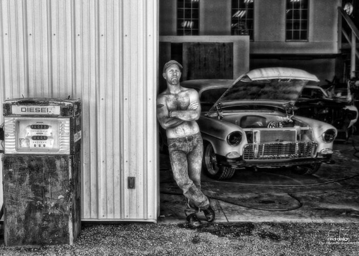 Hdr Greeting Card featuring the photograph Body Shop by Dan Quam