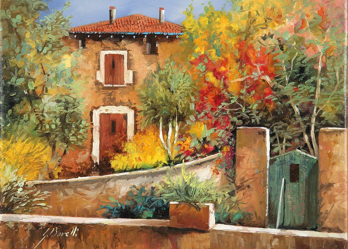 House Greeting Card featuring the painting Bosco Giallo by Guido Borelli