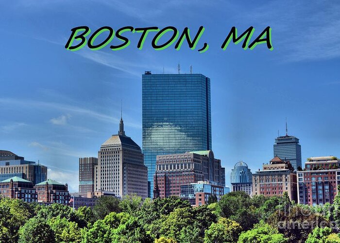 Boston Greeting Card featuring the photograph Boston Skyline HDR by Tammie Miller