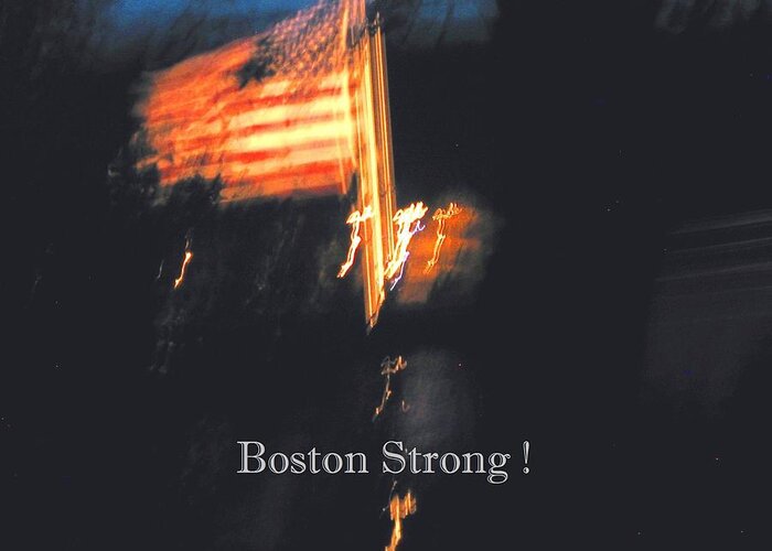 Fineartamerica.com Greeting Card featuring the painting Boston Strong by Diane Strain