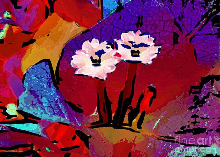 Bougainvillea Greeting Card featuring the digital art Bougainvillea 2 by Dee Flouton