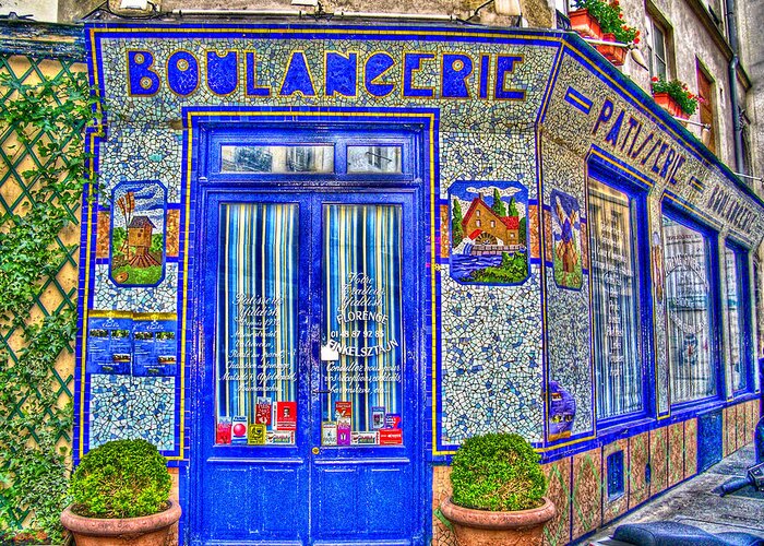 Boulangerie Greeting Card featuring the photograph Boulangerie Paris by Matthew Bamberg