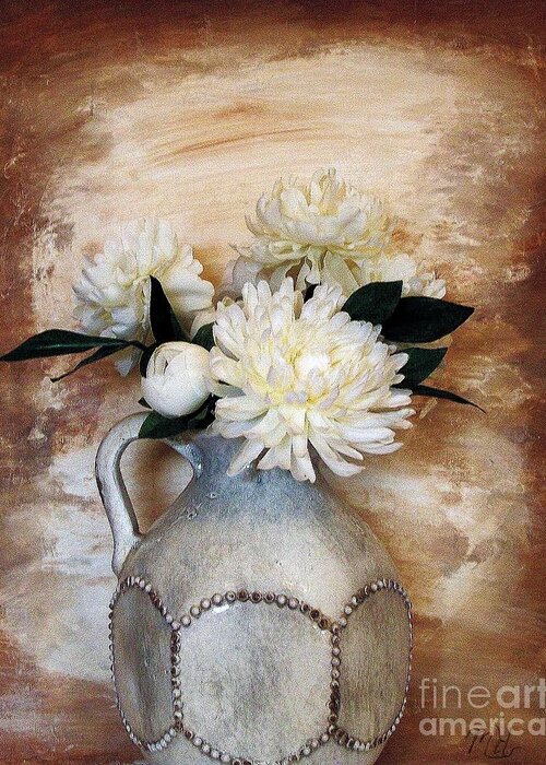 Photo Greeting Card featuring the photograph Bouquet in a Pitcher by Marsha Heiken