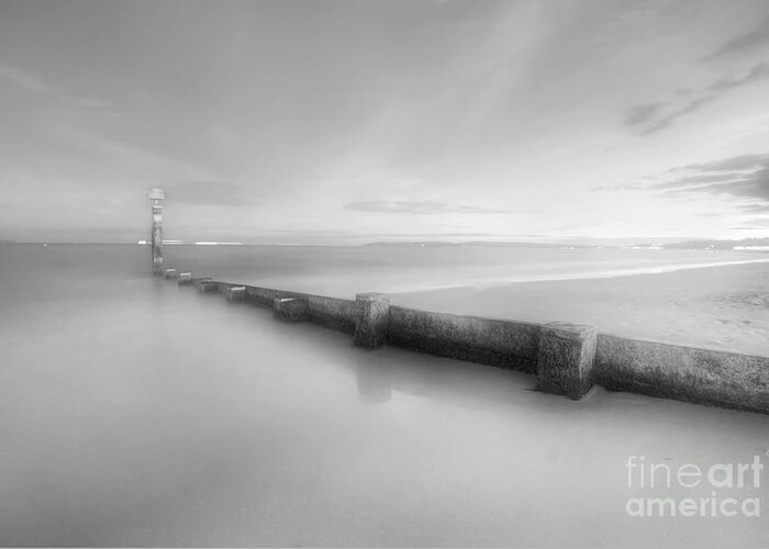 Yhun Suarez Greeting Card featuring the photograph Bournemouth Beach Sunset IR by Yhun Suarez