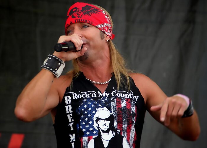 Bret Michaels Philadelphia Philly Musician Rockn My Country Greeting Card featuring the photograph Bret Michaels in Philly by Alice Gipson