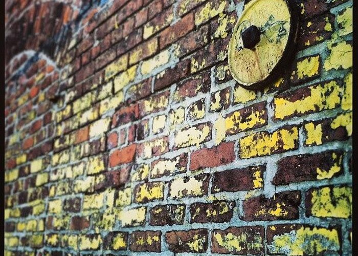 Textures Greeting Card featuring the photograph #bricks #colors #textures #nola by Glen Abbott